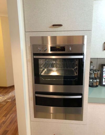 Old wall oven replaced with new stainless steel trims fitted as old oven larger than new - in Greenwith