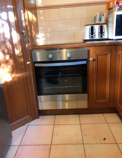 New appliance install - oven with stainless steel trim