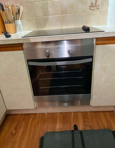 Old oven replaced with new with stainless steel trims in a client's Golden Grove home