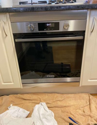 Stainless steel trim top and bottom of oven install in a Port Adelaide home